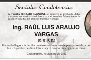 Ing. Raúl Luis Araujo Vargas Q. E. P. D.