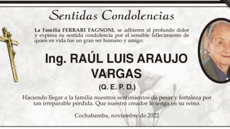 Ing. Raúl Luis Araujo Vargas Q. E. P. D.