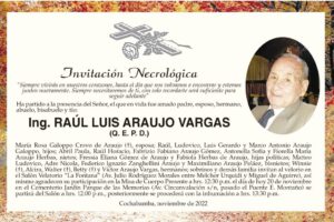 Ing. Raúl Luis Araujo Vargas Q. E. P. D.