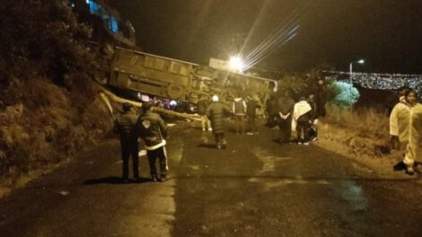 Accidente en La Paz debido a la lluvia
