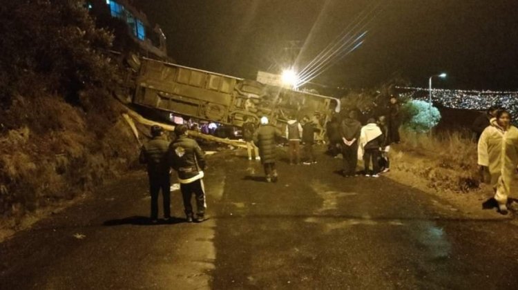 Accidente en La Paz debido a la lluvia
