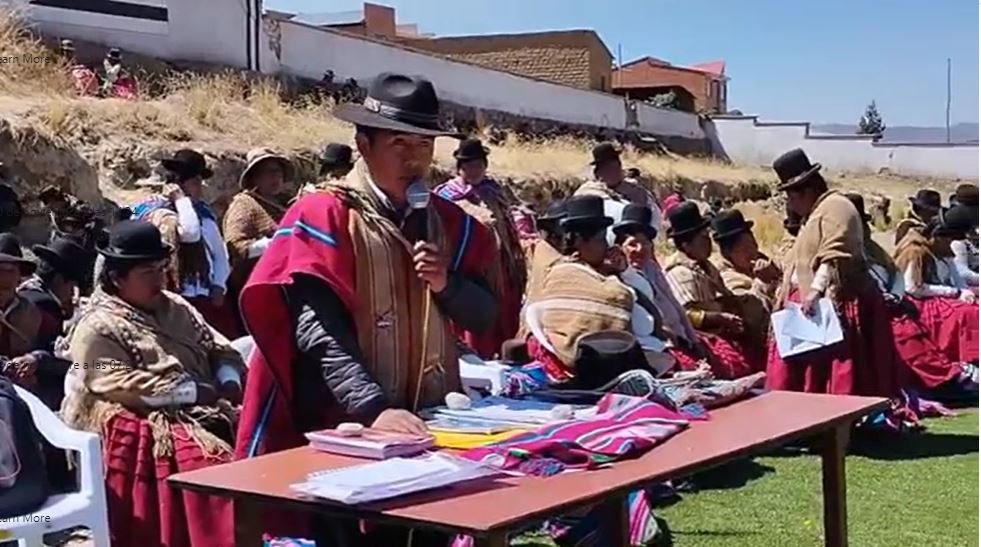 Ponchos Rojos movilizaciones en la Provincia Omasuyos