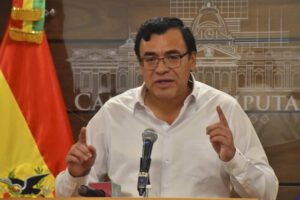 El presidente de la Cámara de Diputados, Jerges Mercado, en conferencia de prensa sobre la Ley del Censo