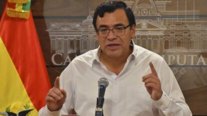 El presidente de la Cámara de Diputados, Jerges Mercado, en conferencia de prensa sobre la Ley del Censo