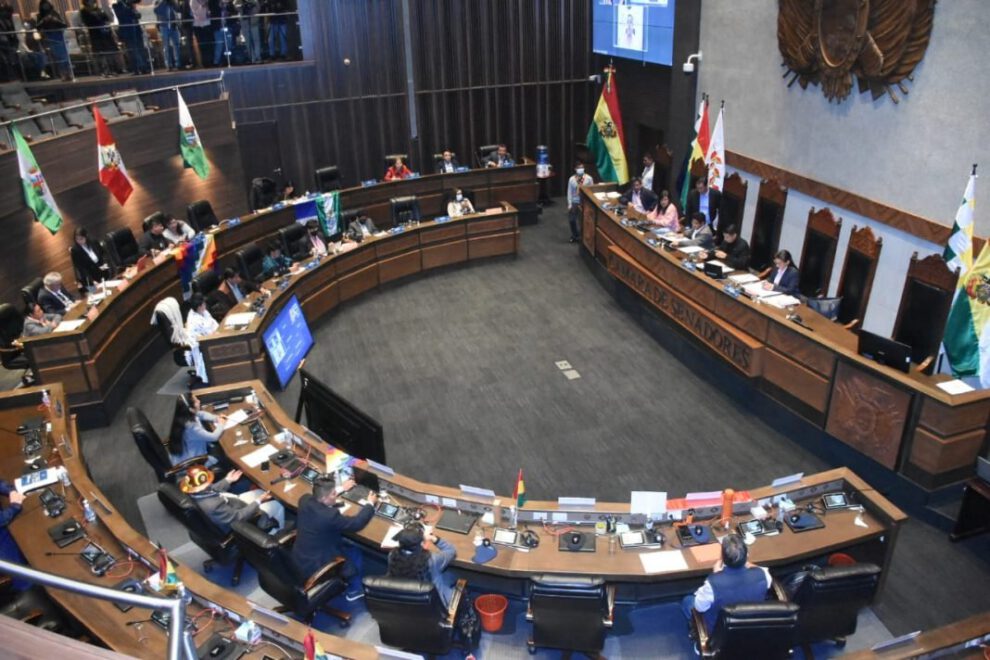 Sesión de la Cámara de Senadores sobre la Ley del Censo