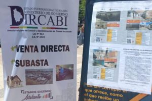 Subasta de bienes inmuebles en Oruro