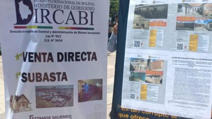 Subasta de bienes inmuebles en Oruro