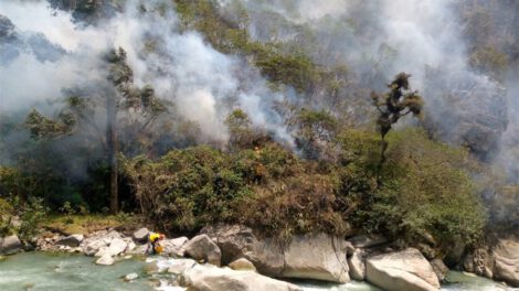 Charazani en situación de desastre por incendios y sequía