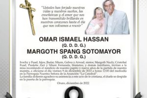Omar Ismael Hassan y Margoth Spang Sotomayor
