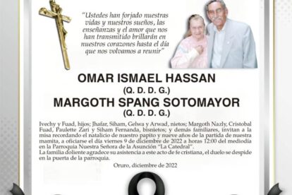 Omar Ismael Hassan y Margoth Spang Sotomayor