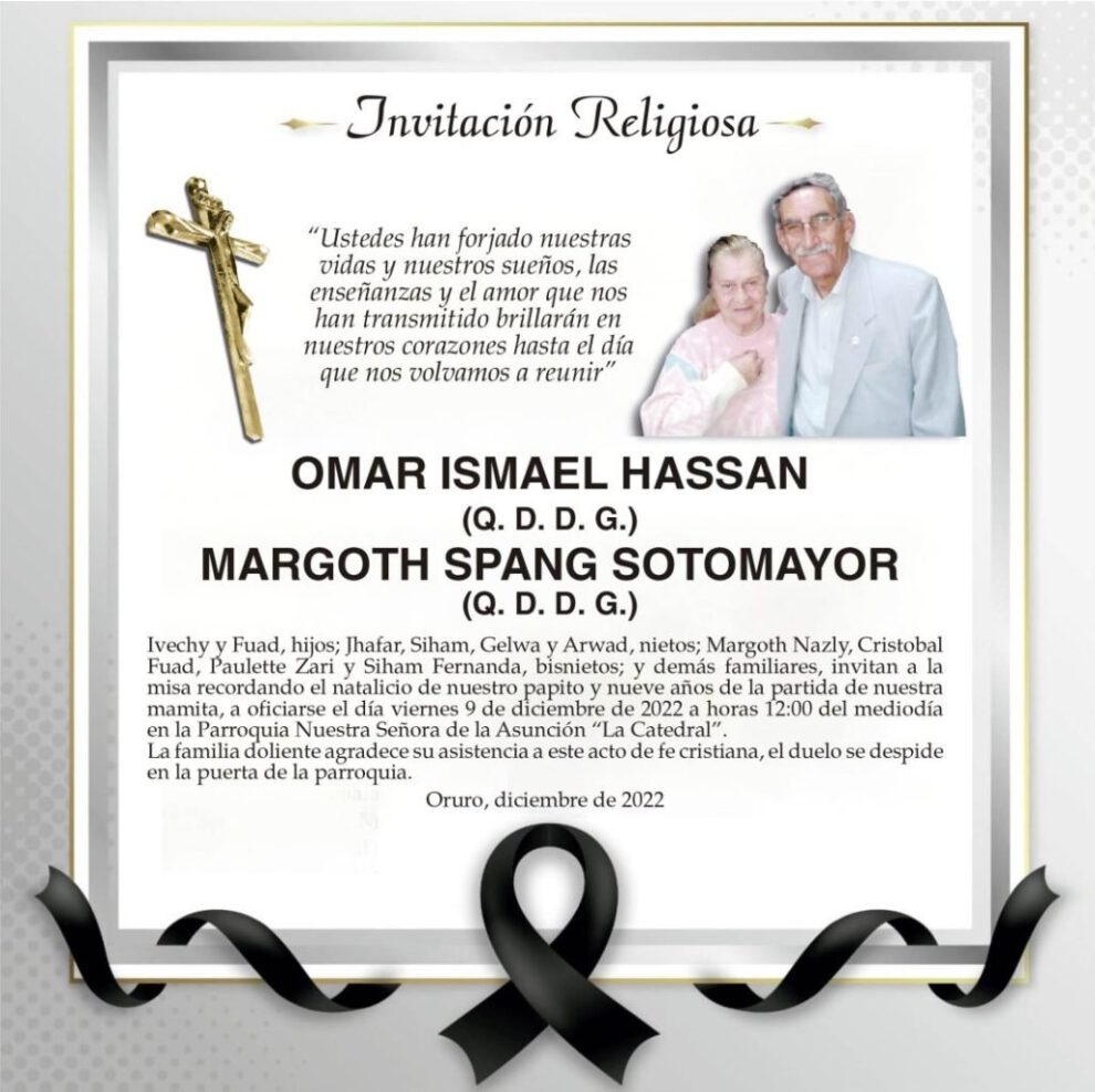 Omar Ismael Hassan y Margoth Spang Sotomayor