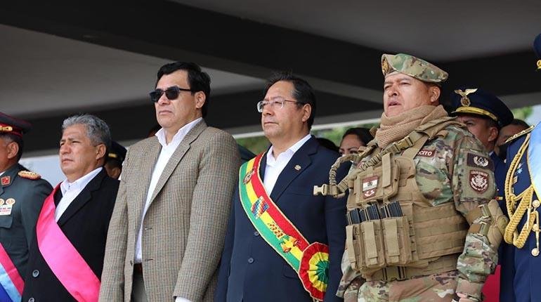 Desestabilizaciones en Santa Cruz con el Presidente Luis Arce y el jefe del Ejército