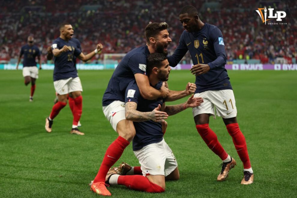Francia Copa del Mundo celebra el gol de apertura