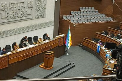 Sesión de la Cámara de Diputados donde se trata el proyecto de ley del PGE 2023