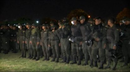 Policías en Guarayos brindan seguridad a propietarios de terrenos avasallados