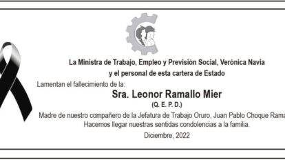 Necrológico de Leonor Ramallo Mier