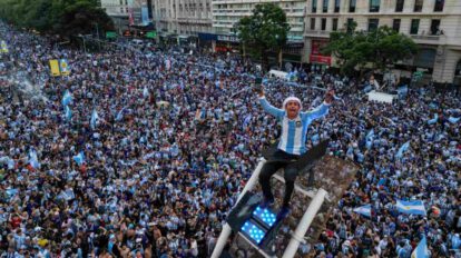 Festejos selección Argentina en Buenos Aires