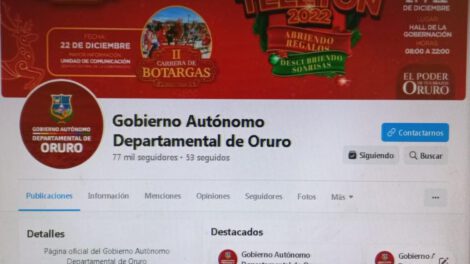 Hackeo de página institucional del Gobierno Autónomo Departamental de Oruro