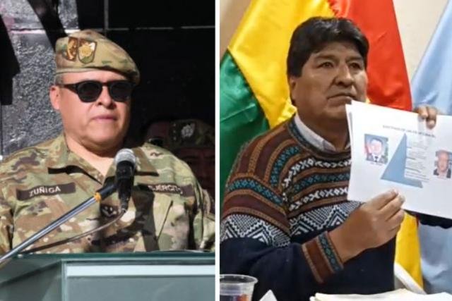 Evo Morales y Comandante Zúñiga discuten sobre acusaciones