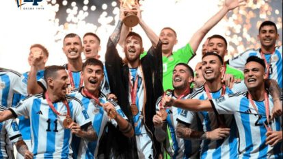 Copa del Mundo Qatar 2022 con Lionel Messi y Julián Álvarez