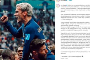 Carta de la esposa de Griezmann tras la derrota en el Mundial