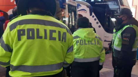 Presencia policial en Oruro