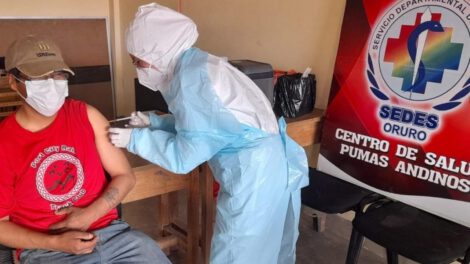 Coberturas de vacunación anticovid en Oruro