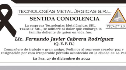 Lic. Fernando Javier Cabrera Rodríguez Q. E. P. D.
