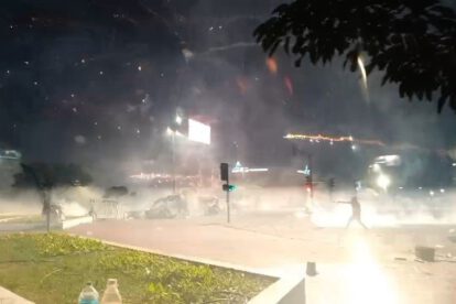 Enfrentamientos en Santa Cruz durante la celebración de Año Nuevo 2023