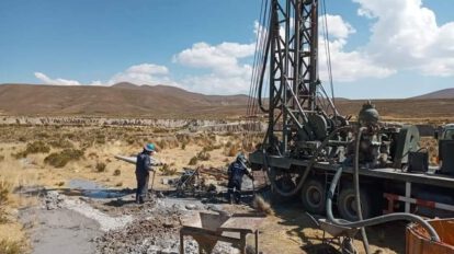 Perforación de pozos para enfrentar la sequía en Oruro