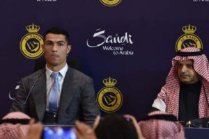 Cristiano Ronaldo tras ser presentado en Al-Nassr