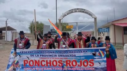 Control policial en Chonchocoro tras incidente con Ponchos Rojos