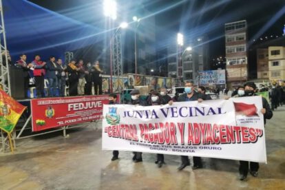 Gran Marcha de la Orureñidad convocada por Fedjuve en Oruro