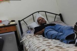 Luis Fernando Camacho en el ambiente donde guarda detención preventiva