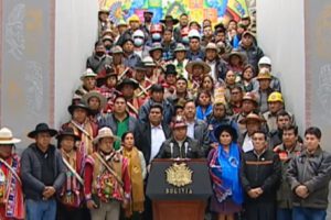 Organizaciones sociales afines al MAS en estado de emergencia