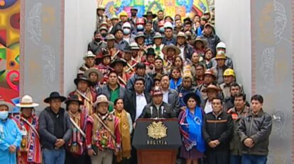 Organizaciones sociales afines al MAS en estado de emergencia