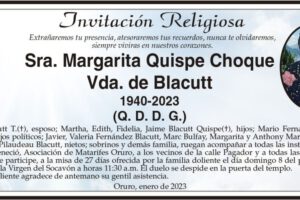 Margarita Quispe Choque Vda. de Blacutt