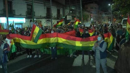 Gran marcha por la democracia y la libertad en Bolivia