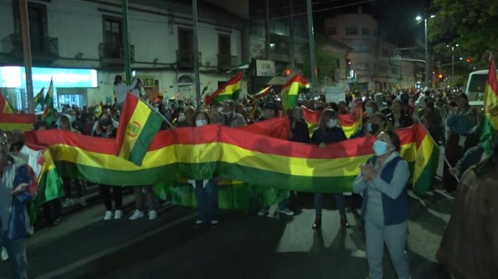 Gran marcha por la democracia y la libertad en Bolivia