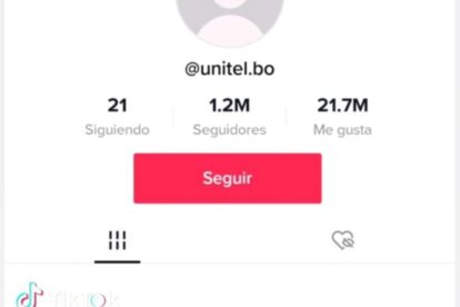 Cuenta de TikTok de Unitel interrumpida por un día