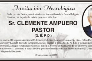 Invitación Necrológica: Sr. Clemente Ampuero Pastor