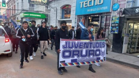 Marchas en Oruro en respaldo al gobierno de Luis Arce