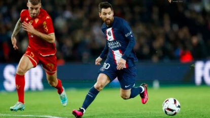 Lionel Messi en el partido del PSG tras su regreso