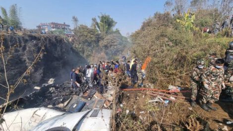 Accidente aéreo en Nepal dejando al menos 68 fallecidos