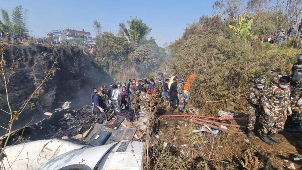 Accidente aéreo en Nepal dejando al menos 68 fallecidos