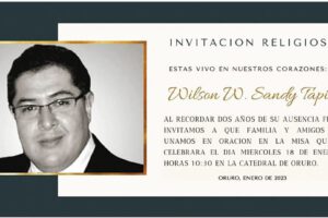 Wilson W. Sandy Tapia invitación religiosa