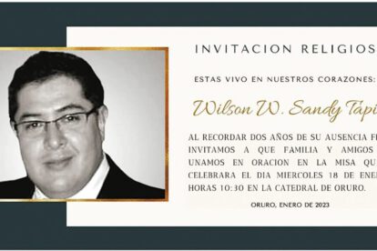 Wilson W. Sandy Tapia invitación religiosa
