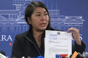 Denuncia por terrorismo presentada por Rosario García contra Rómulo Calvo y la UJC
