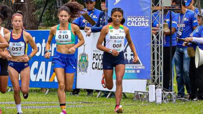 Benita Parra en la competencia de Cross Country