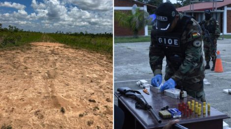 Pista clandestina de aterrizaje y droga en Norte paceño